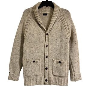 J. Crew Cream Shawl Collar Wool blend Cardigan, XS/S